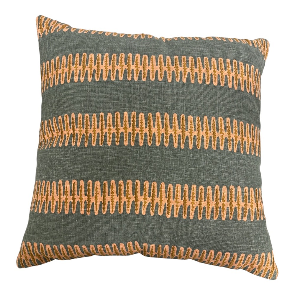 Southern Living Home Green Multi Geometric Pillow & Insert 18x18 NWT